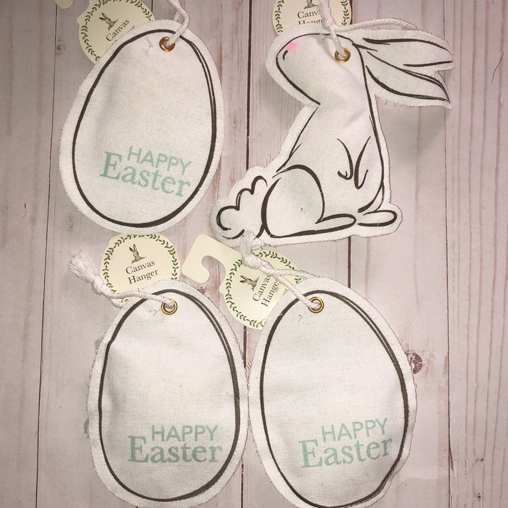 4 egg bunny Target bullseye playground Easter spring canvas hangers gift bag new